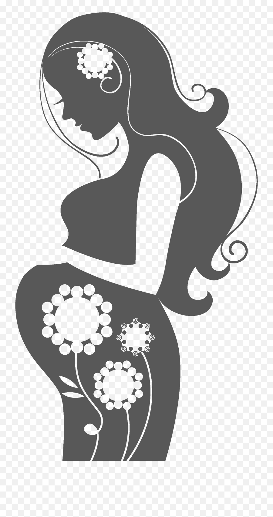 Pregnancy Silhouette Woman Clip Art - Pregnancy Png Download Emoji,Emojis Pregnancy