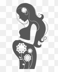 Pregnancy Silhouette Woman Clip Art - Pregnancy Png Download Emoji,Emojis Pregnancy