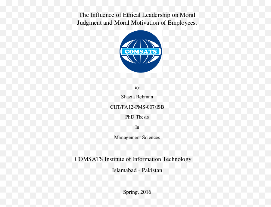 Pdf The Influence Of Ethical Leadership On Moral Judgment Emoji,Tabel 10-1 In Chapterten Otivation, Personality, And Emotion