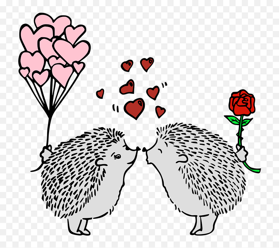 Free Photo Rose Hedgehogs Heart Couple Love Balloons - Max Pixel Emoji,Shadow The Hedgehog Emotion Bashful