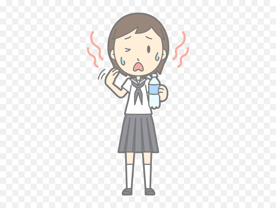 Girl Feeling Hot Free Svg Emoji,Feeling& Emotion For Children