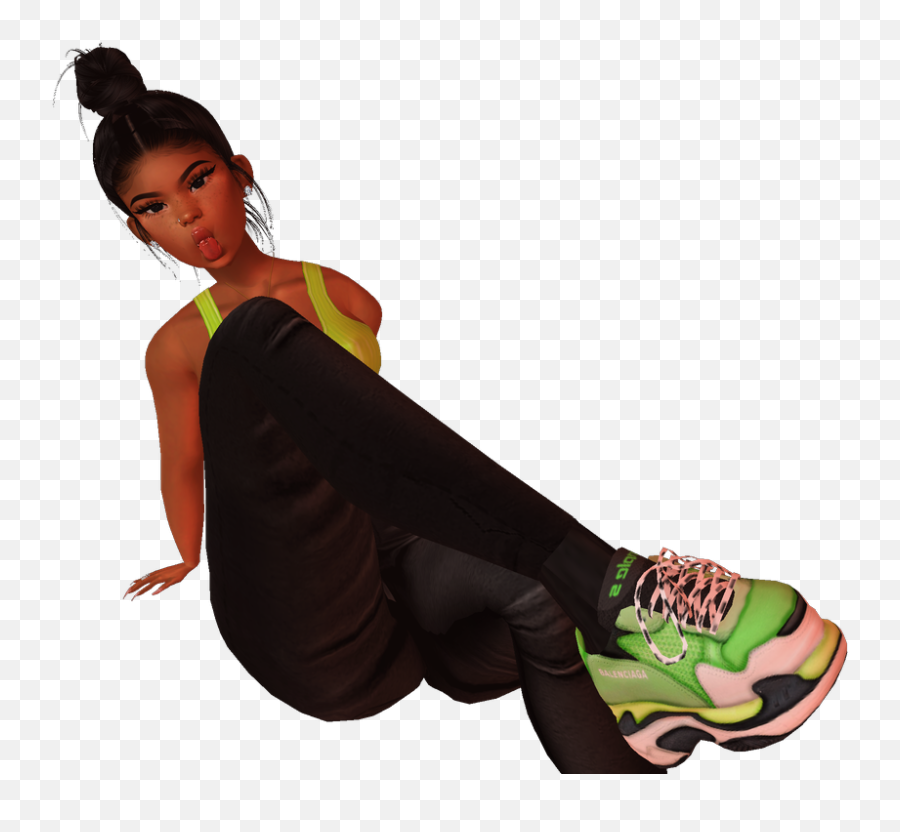 Imvu Girl Girls Avt Sticker By Kaiannarodrigues - Bun Emoji,Imvu Emoji