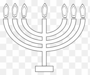 Hanukkah Clipart 7 Branch Menorah - Hanukkah Clipart White Png Emoji,Hanukkah Menorah Emoji