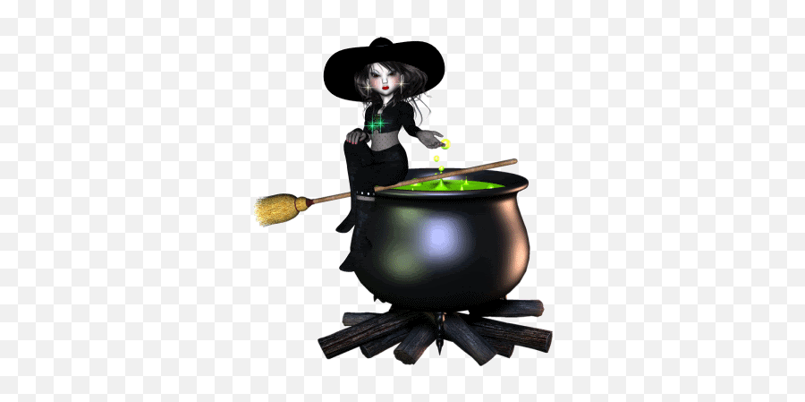 Gifs Animados De Brujas - Transparent Animated Witches Cauldron Gif Emoji,Emoticon Risa Malvada
