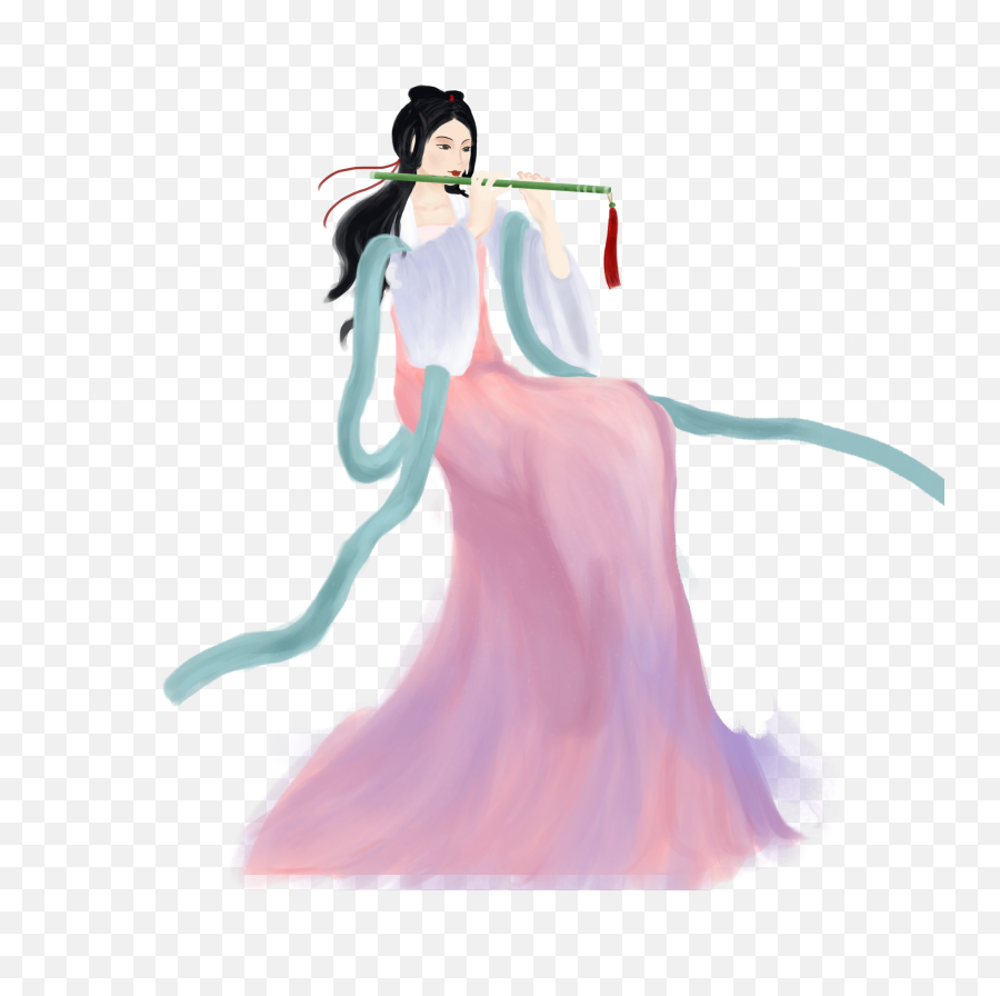 Ftestickers Woman Girl Flute Sticker By Pennyann - Fictional Character Emoji,Asian Girl Emoji