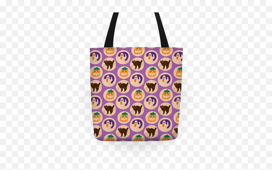 Halloween Cookies Pattern Totes Lookhuman - Rainbow Bags Emoji,Emoticon Cookies