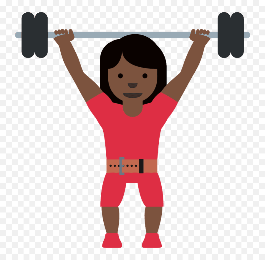 Woman Lifting Weights Emoji Clipart - Dibujo De Personas Levantando Pesas,Emojis For Exercise