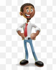 African - 3d Cartoon Character Poses Emoji,Cartoon Emotions 3d