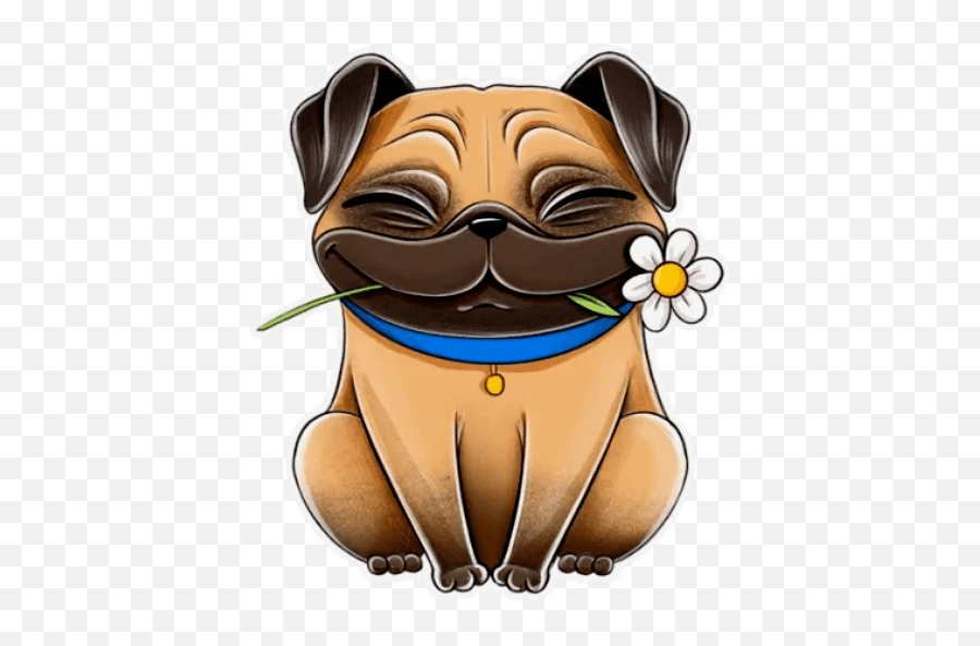 Pin By Rosa Gómez On Pug Art Dog Crafts Cartoon Dog Emoji,Dabbin Emoji