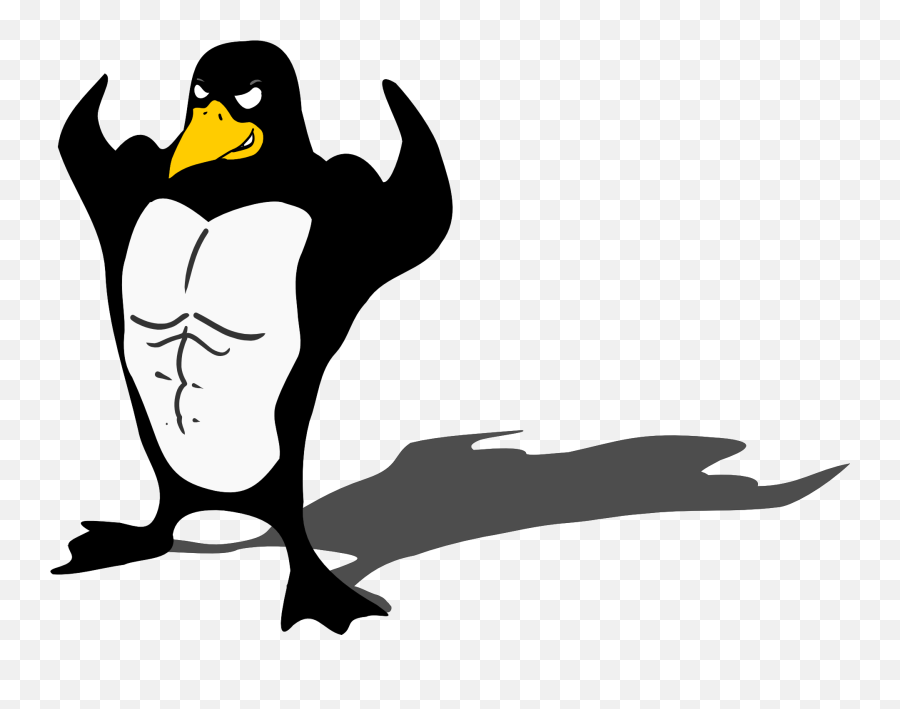 Strong Penguin Drawing - Muscle Penguin Emoji,Funny Strong Emotions