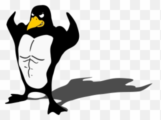 Strong Penguin Drawing - Muscle Penguin Emoji,Funny Strong Emotions