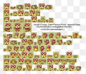 Super Princess Peach Sprite Sheets - Super Princess Peach Koopalings Sprites Emoji,Super Princess Peach How To Refill Emotions