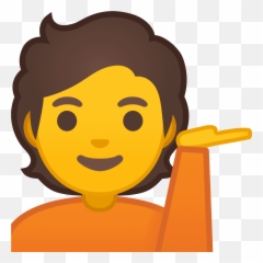 Person Tipping Hand Emoji Clipart - Androgynous Emoji,Sassy Black Woman Emoji