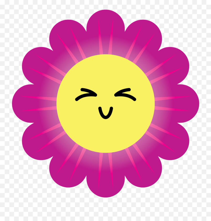 Kawaii Flower Illustration - Soft Eye Hard Eye Emoji,Manicure Emoticon