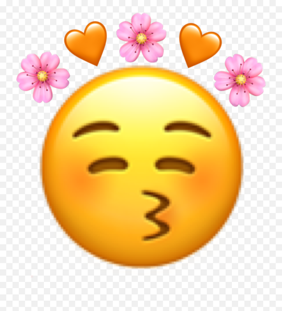 Flower Flowers Orange Sticker By Makenzie P - Kiss Whatsapp Emoji,Emoticon Flowers On Facebook