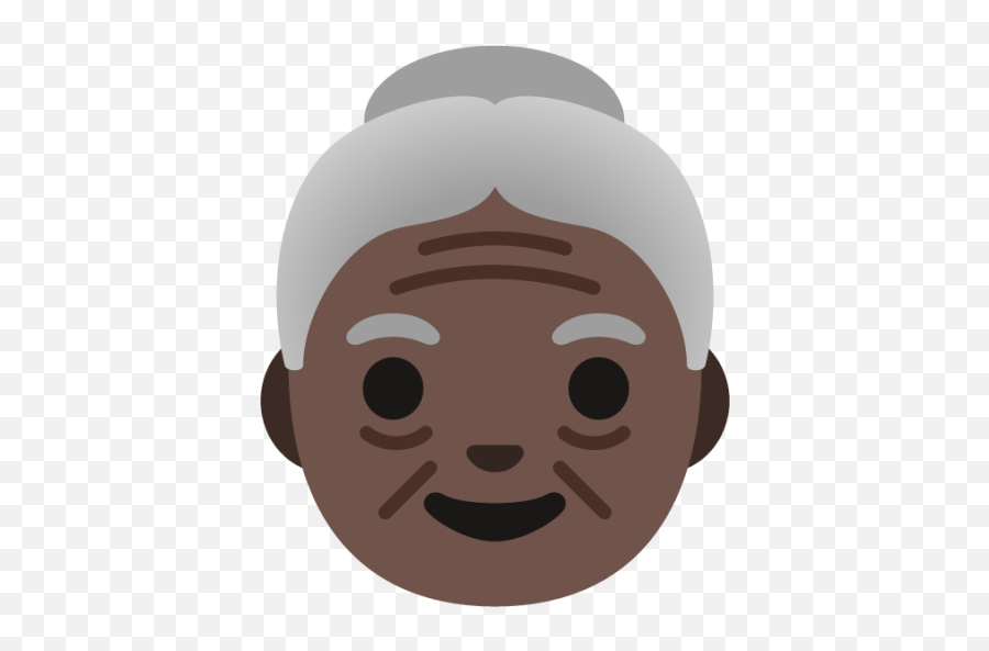 Dark Skin Emoji - Happy,Old Woman Emojis