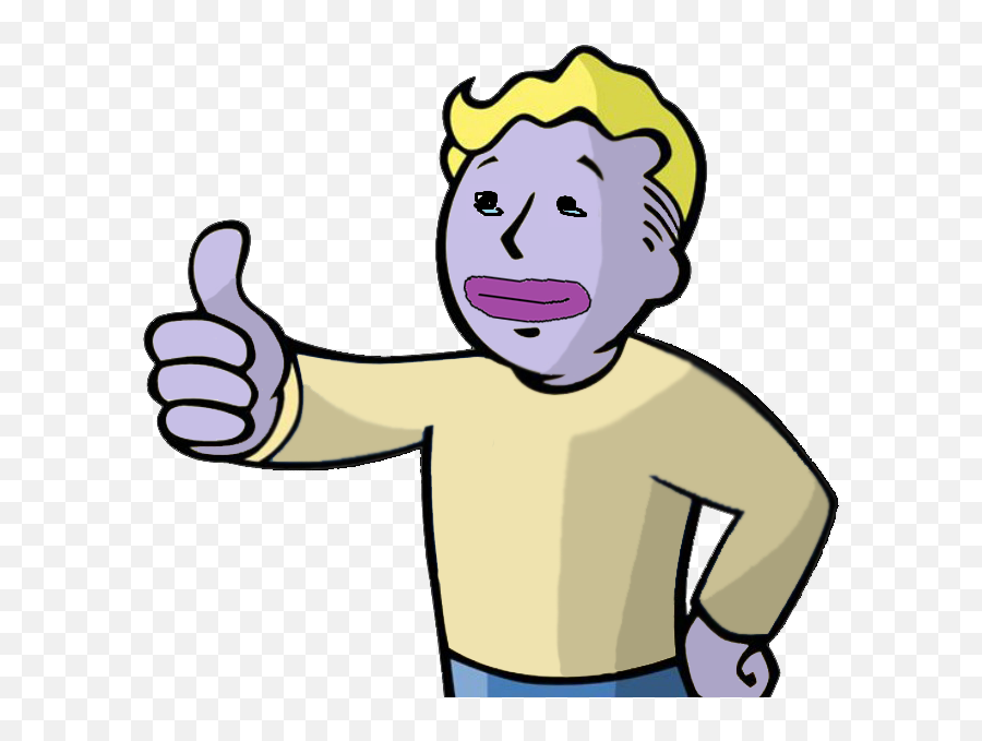 Vault Boy Png - View 1497715826940 Vault Boy Thumbs Up Fallout 4 Like Emoji,Fall Out Emoji