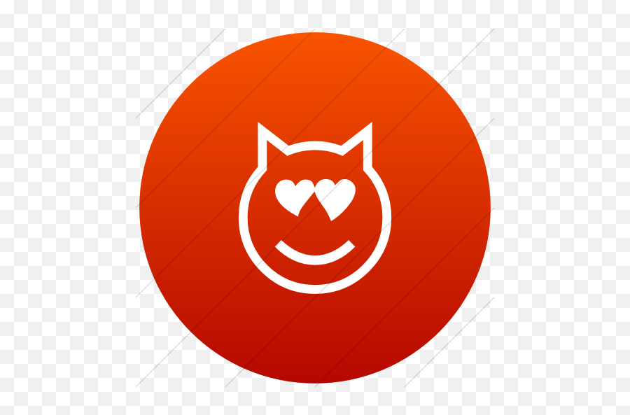 Iconsetc Flat Circle White On Red Gradient Classic - Happy Emoji,Cat Emoticons