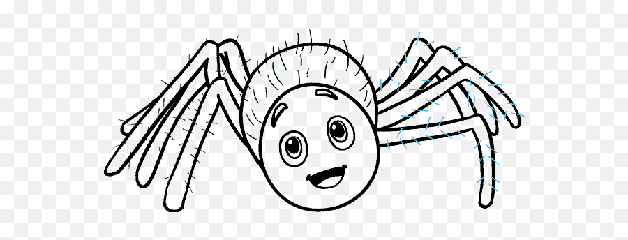 How To Draw A Cartoon Spider In A Few Easy Steps Easy Emoji,;-;- Spider Emoticon