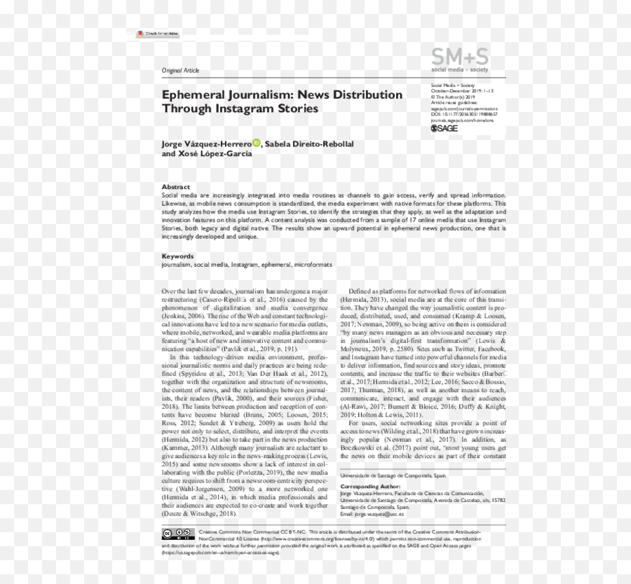 Pdf Ephemeral Journalism News Distribution Through - Horizontal Emoji,Gw Emojis