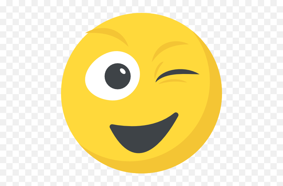 Wink - Free Smileys Icons Emoji,Wink Emoji Emoji