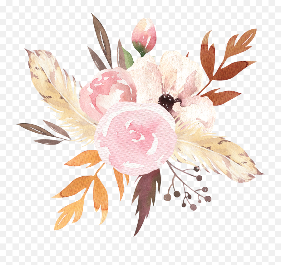 Boquet Bouquet Watercolor Sticker - Decorative Emoji,Boquet Emoji