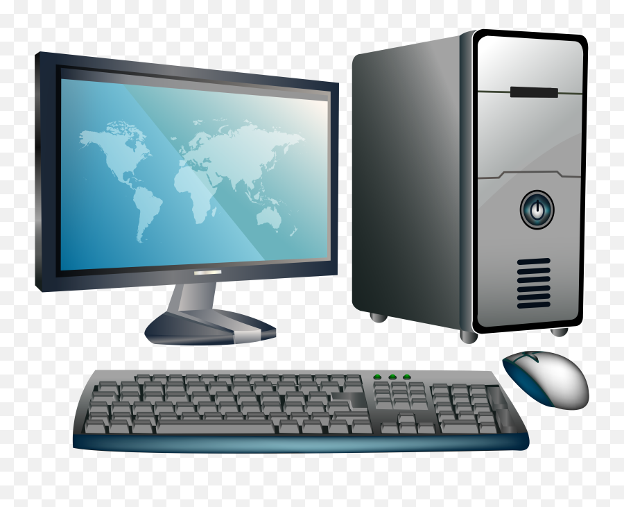 Desktop Computer Png Clipart Computer Electric Image - Desktop Computer Pc Clipart Emoji,Emoji Keyboard For Computers