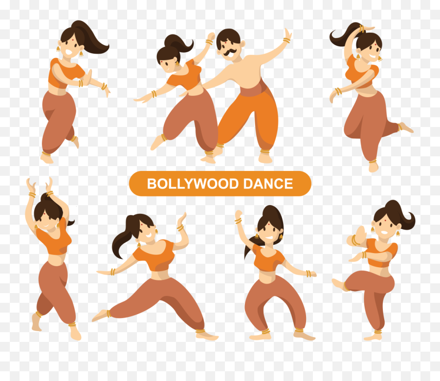 Download Vector - Indian Woman Dancing With A Flag Group Indian Dancing Clipart Emoji,Dancing Emoticons Free Download