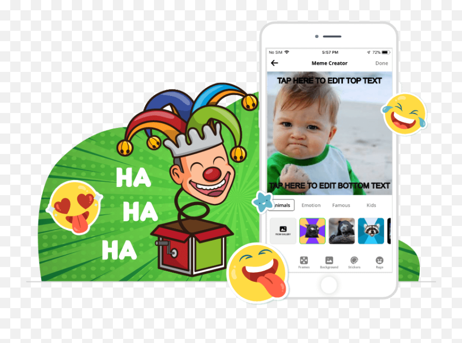 Meme Generator App - Vector Graphics Emoji,No Emotion Meme