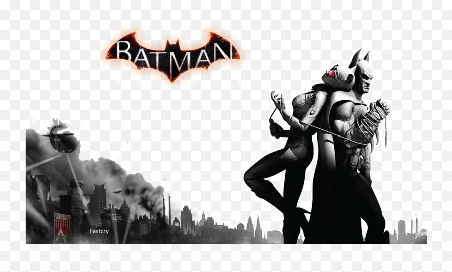 Batman Arkham City Catwoman Posters Png - Batman And Catwoman Desktop Emoji,Arkham City Background Emoticon