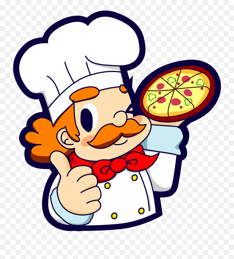 Pizzeria Cook Clipart Free Download Transparent Png - Pizza With Chef Clipart Emoji,Italian Chef Emoticon Clipart