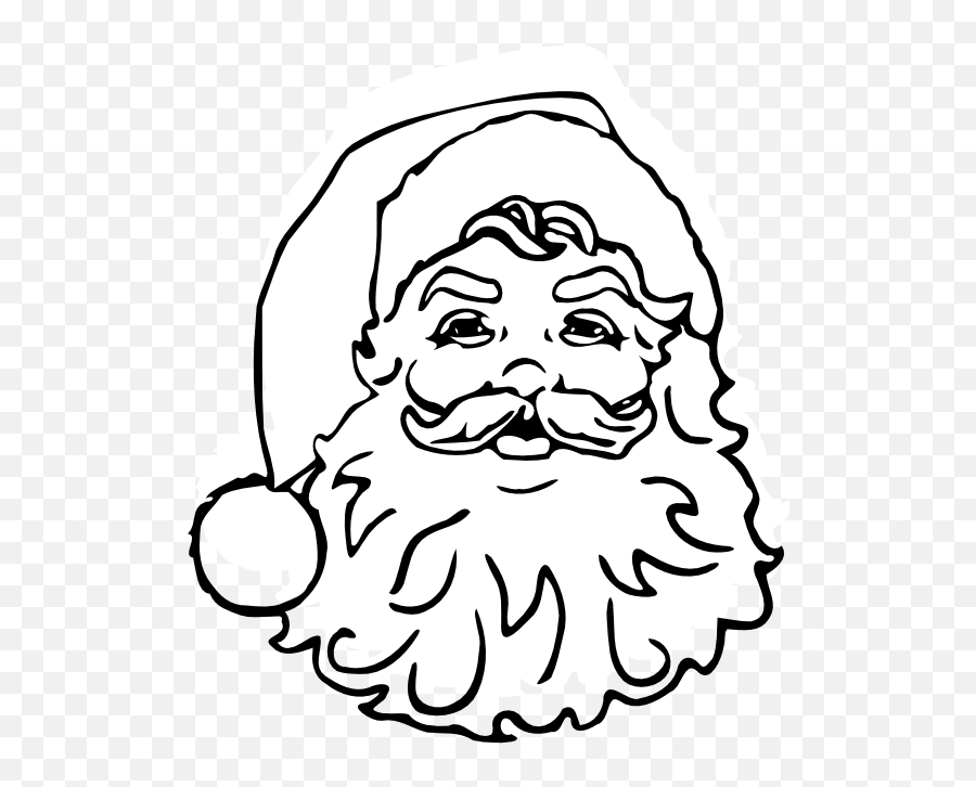 Black And White Clip Art Santa - Clip Art Library Printable Santa Clip Art Emoji,Santa Emoji Iphone