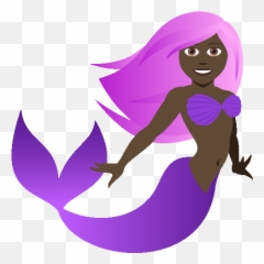 Mermaid Joypixels Gif - Mermaid Emoji Dark Skin,Mermaid Emoji