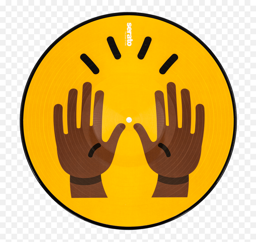 Serato Control Vinyl - Pray And Raised Hands Emoji Pair Serato,Pray Emoji