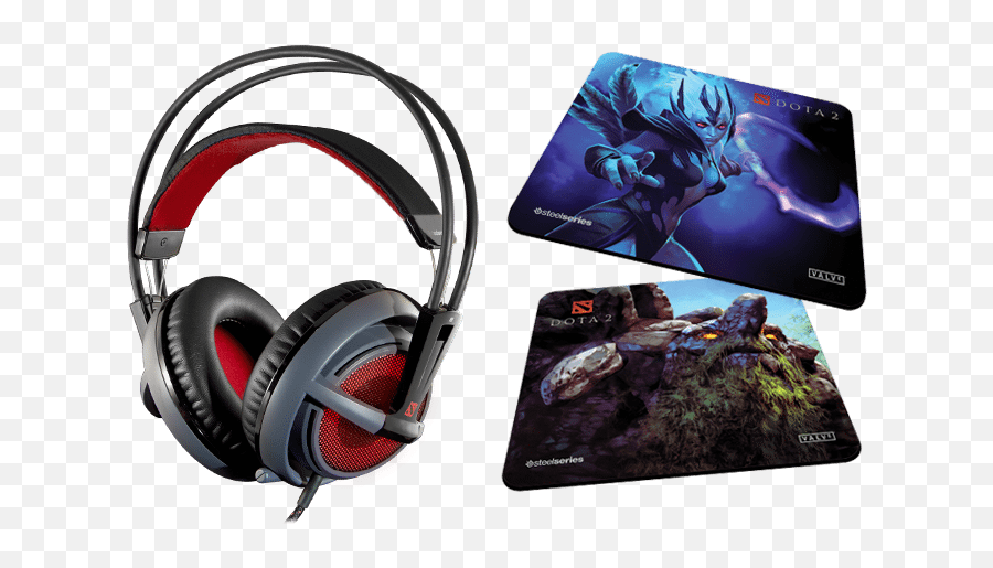 Dota 2 Edition Headsets And Mousepads By Steelseries And - Steelseries Siberia V2 Dota Emoji,Dota 2 Emoticon Nature