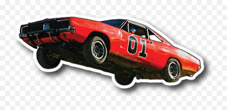 Die Cut Magnet Jumping General Lee - General Lee Jumping Emoji,Magnet Emoji Location