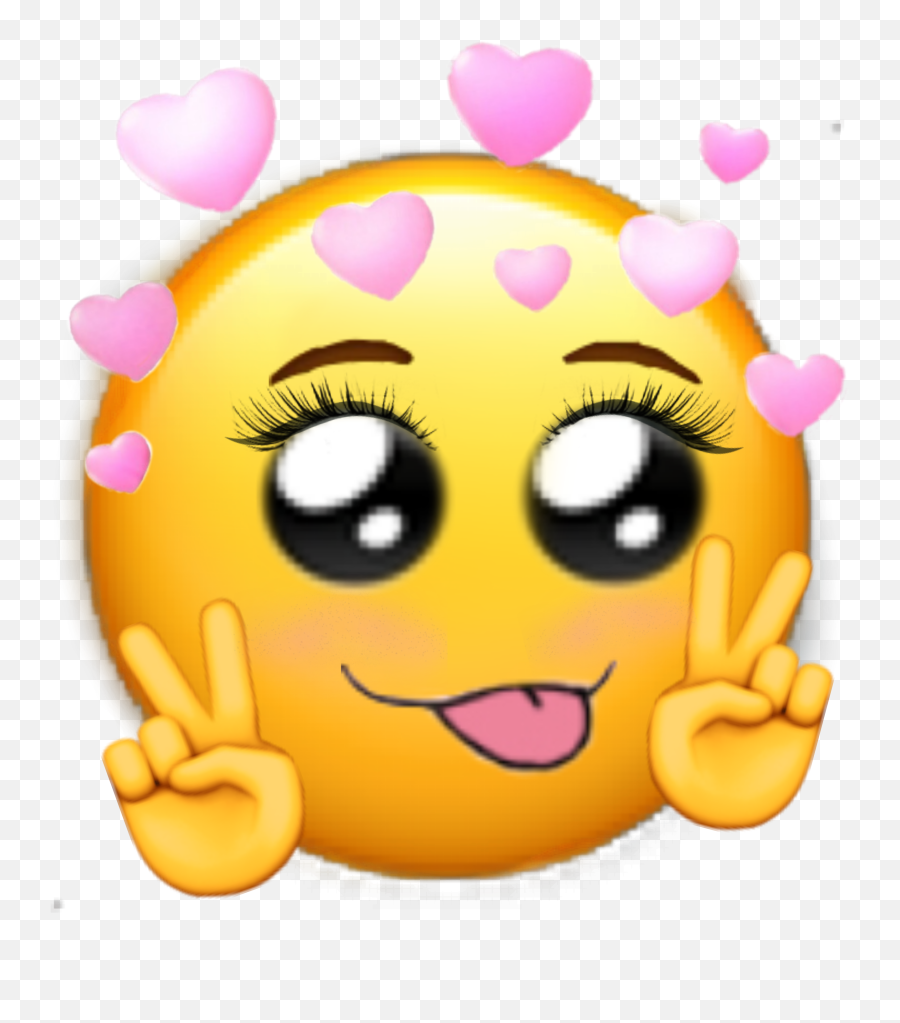 Emoji Snapchat Cute Peace Sticker - Emoji Iphone Picsart Apk,Selfie Emoji