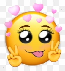 Emoji Snapchat Cute Peace Sticker - Emoji Iphone Picsart Apk,Selfie Emoji