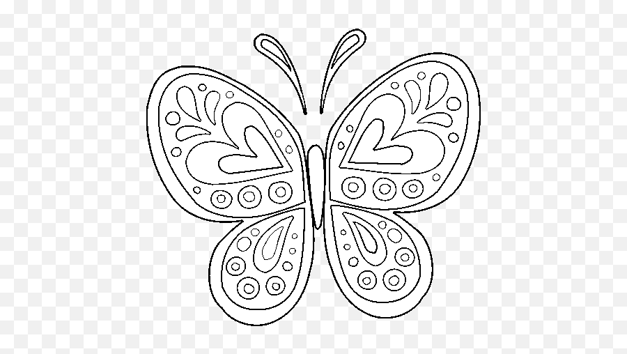 Dibujos Facil De Hacer Para Niños - Preschool Kids Butterfly Coloring Page Emoji,Dibujos Hechos Con Emojis