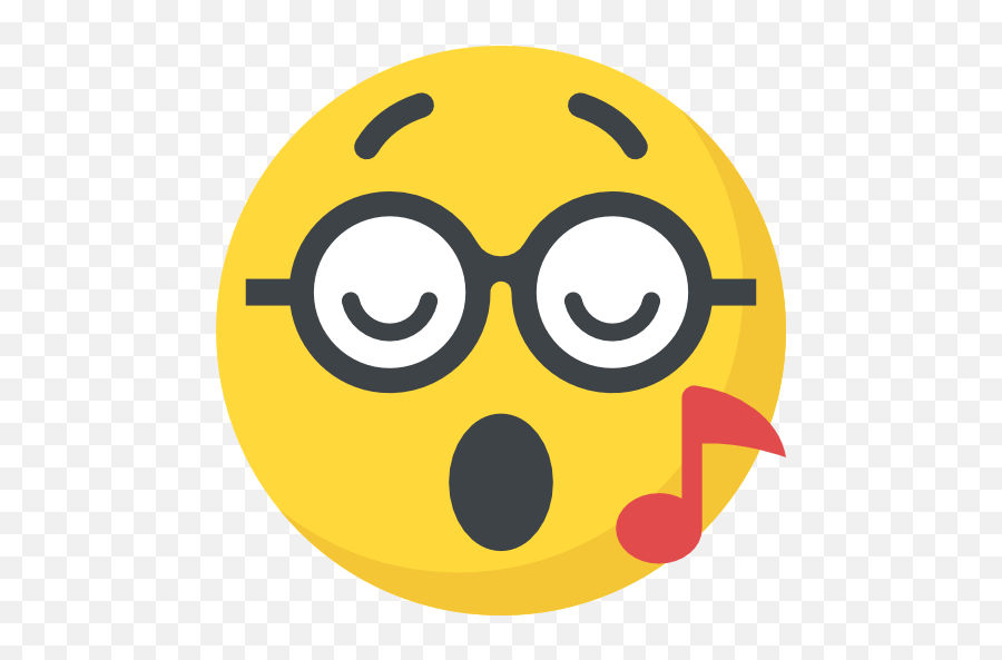 Free Icon Nerd - Music Notes Smiley Emoji,Emoticon Clipart Nerd