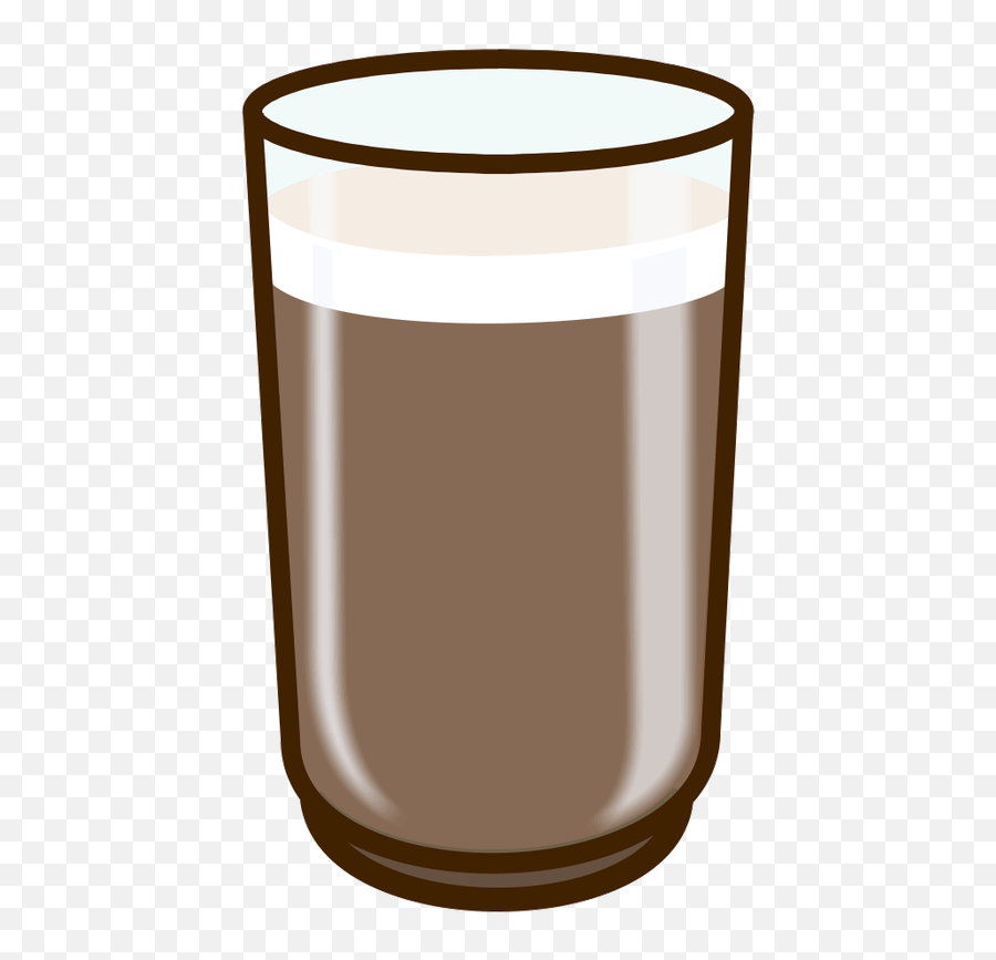 Glass Clipart Brown Glass Brown - Chocolate Milk Cartoon Png Emoji,Glass Of Milk Emoji