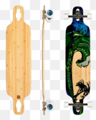 Green Giant Twin Tip Longboard Bamboo Skateboards Emoji,Emotion Wheels Skateboard