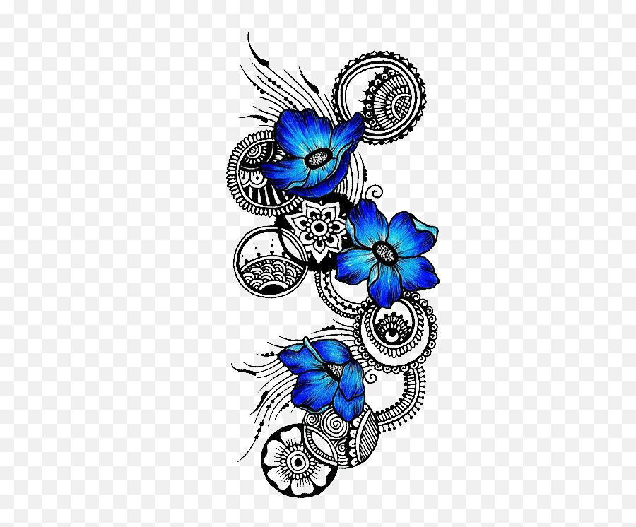 Download Tattoo Flower Symbol Flowers Scarification Drawing Emoji,Flower Emoticon @)-/-