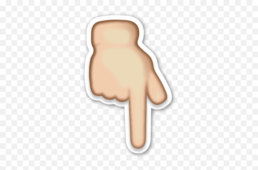 Finger Down Emoji Png 6 Png Image,6 Finger Hand Emoji