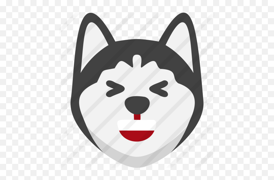 Laughing - Siberian Husky Husky Icon Emoji,Dog Emoticons Facebook