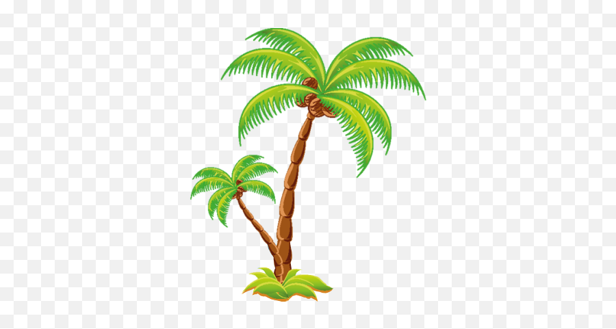 Summertimepalm Tree Summerfun Sticker - Clipart Palm Trees And Beach Emoji,Palm Tree Drink Emoji