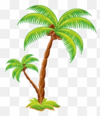 Summertimepalm Tree Summerfun Sticker - Clipart Palm Trees And Beach Emoji,Palm Tree Drink Emoji