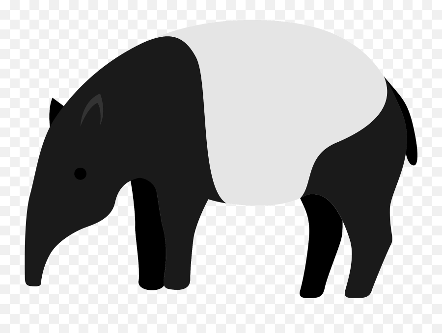 Tapir - Black And White Clipart Free Download Transparent Clipart Tapir Emoji,Anteater Emoji