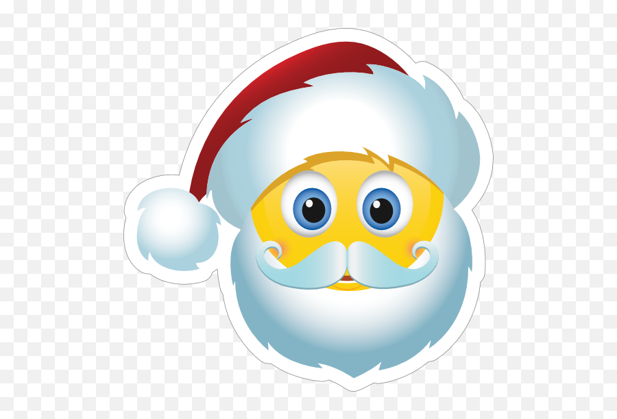 Cute Santa Claus Christmas Emoji Sticker - Cute Christmas Elf Emoji,Santa Emoji
