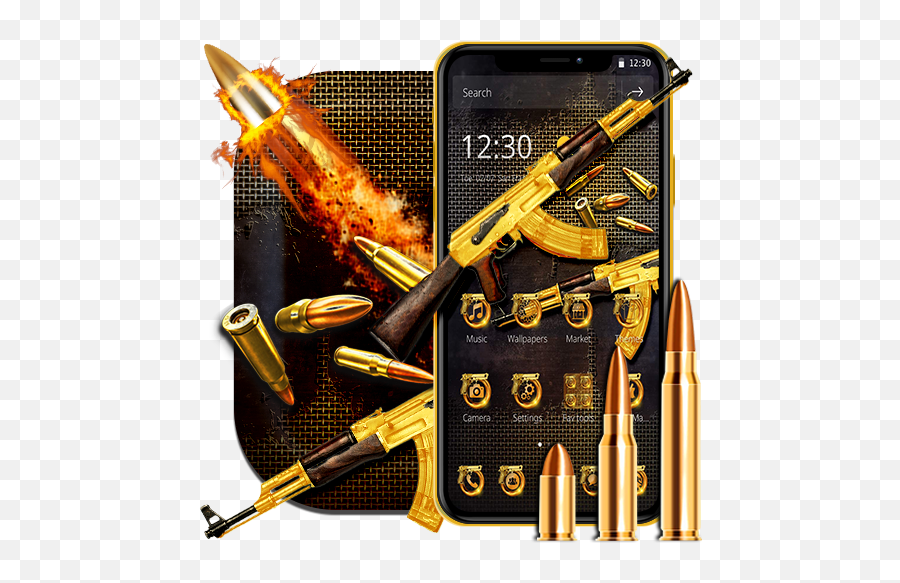 Ak47 Machine Gun Theme 111 Apk Download - Comlauncher Smartphone Emoji,Ak 47 Emoji
